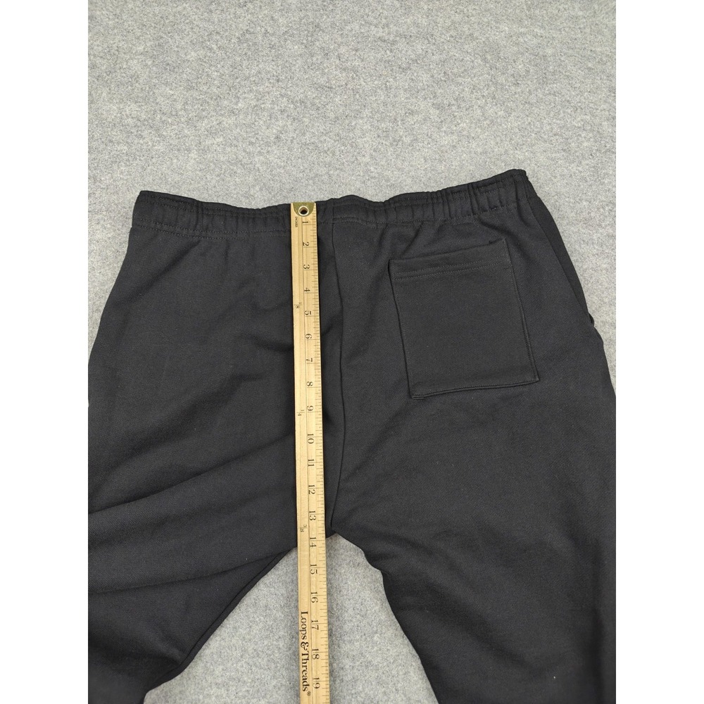 SNOH Pants Mens 2XL Black Heavyweight Fleece Joggers Graphic Colorblock USA - Picture 9 of 12
